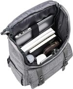 Vintage Backpack Travel Laptop Backpack with usb Charging Port for Women & Men School College Students Backpack Fits 15.6 Inch Laptop Black - Image 4